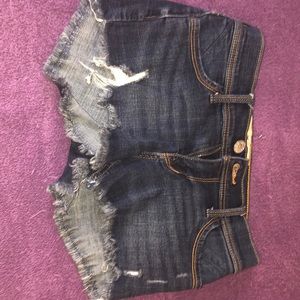 Dark washed shorts